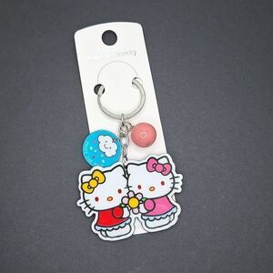Hello kitty pink bow acrylic keychain
